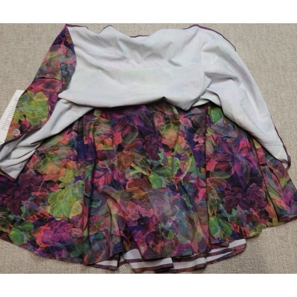 Lululemon Court Rival High-Rise Skirt Vivid Floral Stretch Tennis Size 4 - Picture 3 of 7